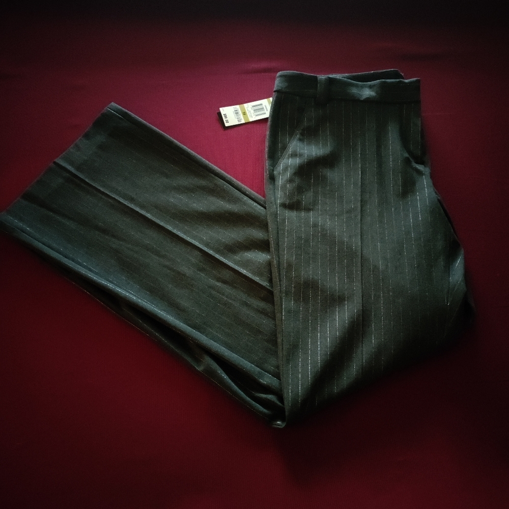 Inc. Women's pants slacks charcoal grey with Lurex-Caracas size 14 nwt